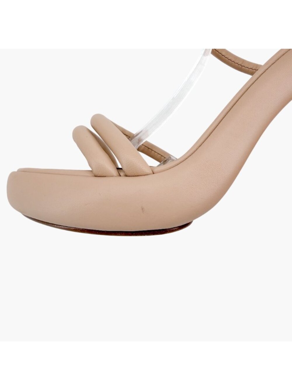 Fendi Baguette Ankle Strap Sandals Size 40.5 US 10.5 Heels Beige Leather - Picture 8 of 15
